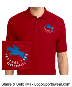 Port Authority Men's Silk Touch Polo - Red Design Zoom